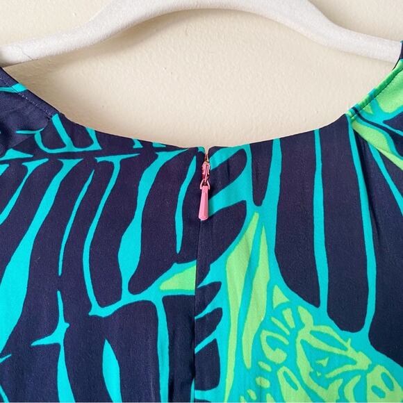 Lilly Pulitzer | Carol Mini Shift Dress Under the Palms Tropical Green Size 4 - Picture 5 of 7